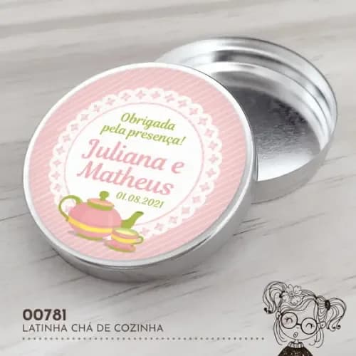 Latinha Adesivada Chá de Cozinha - 00781
