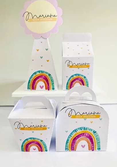 Kit 60 Lembrancinhas Arco - Íris