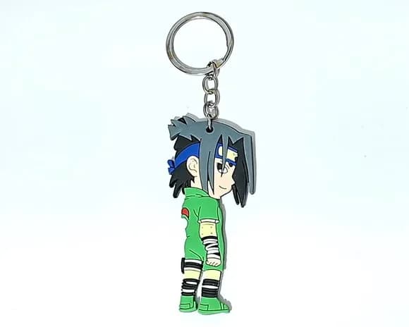 Chaveiro Naruto Sasuke Uchiha Frente e Verso Emborrachado 1