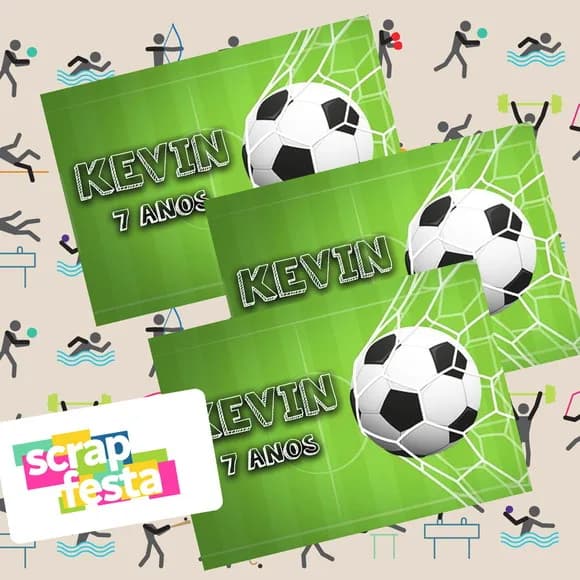 Adesivo Personalizado Retangular 10x7 Futebol