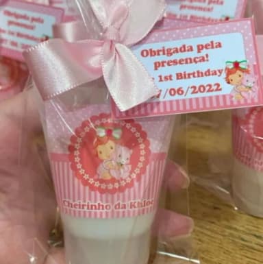 Lembrancinha Aniversário Hidratante Moranguinho