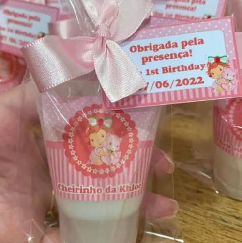 Lembrancinha Aniversário Hidratante Moranguinho