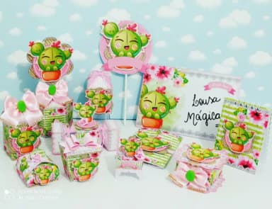 Kit 60 Lembrancinhas Cactos