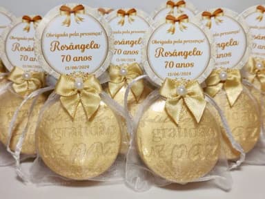 Lembrancinha 70 Anos: Sabonete Desejos de Gratidão P