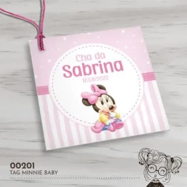 Tag Quadrada Minnie Baby - 00201
