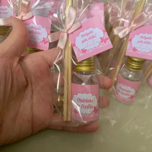 Lembrancinha Aromatizador Maternidade Borboleta Rosa
