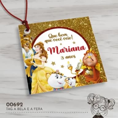 Tag Quadrada a Bela e a Fera - 00692