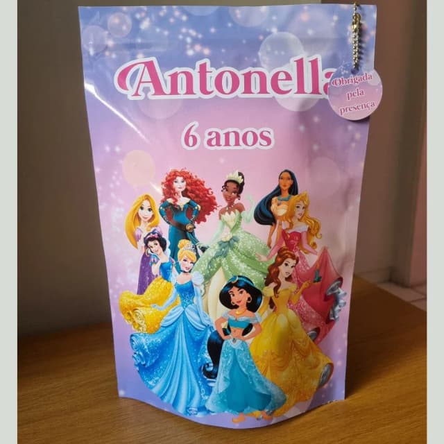 Saquinho Zip Lock 16x26 Lembrancinha  As Princesas