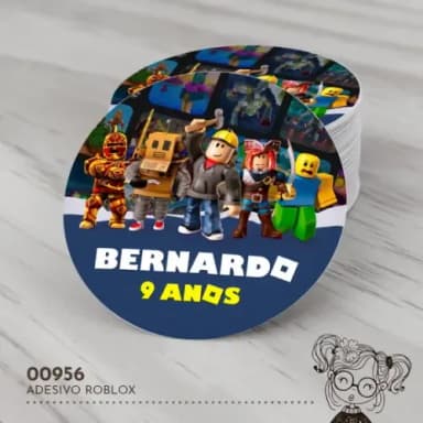 Adesivo Redondo Roblox - 00956