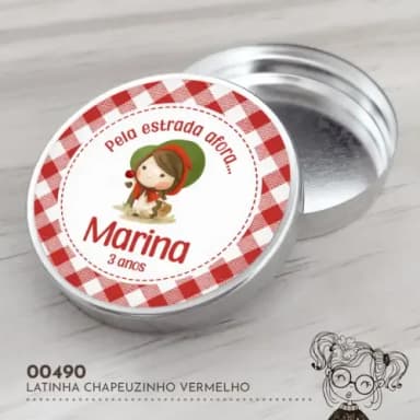 Latinha Adesivada Chapeuzinho Vermelho - 00490