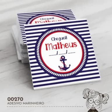 Adesivo Quadrado Marinheiro - 00270