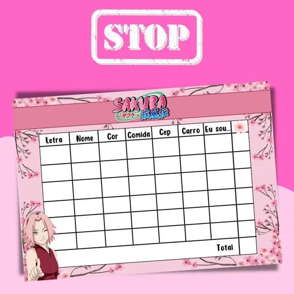 Jogo do Stop ( Conhecido Como Adedanha)