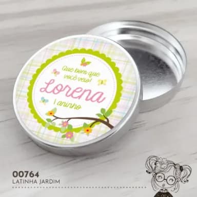 Latinha Adesivada Jardim - 00764