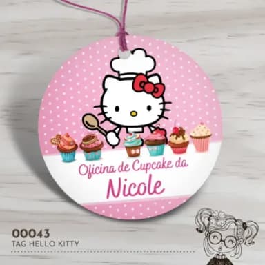Tag Redonda Hello Kitty - 00043