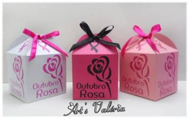 Caixinha Outubro Rosa - 7cm