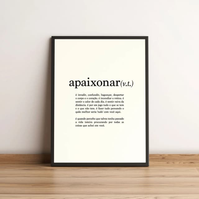 Quadro Significado de Apaixonar 172