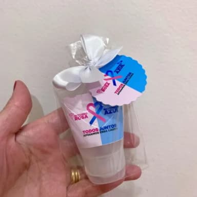 Lembrancinha Álcool gel 70% Outubro Rosa e Novembro Azul