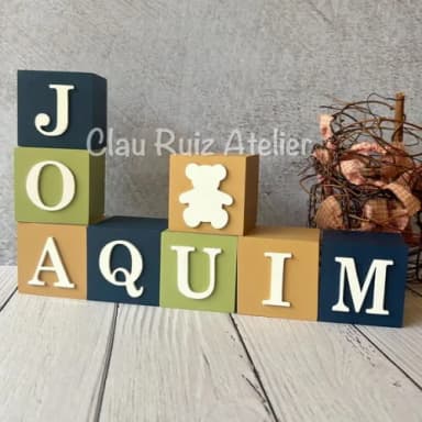 Cubos 6x6 Decoração Bebê Urso