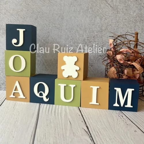 Cubos 6x6 Decoração Bebê Urso
