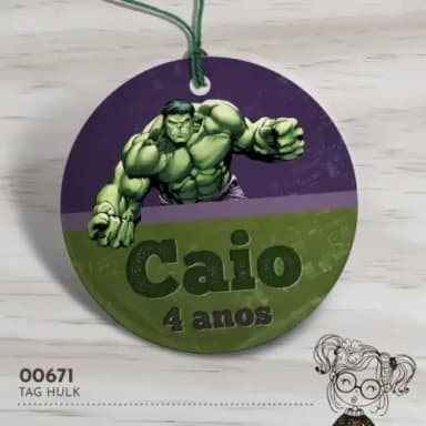 Tag Redonda Hulk - 00671