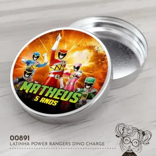 Latinha Adesivada Power Rangers Dino Charge - 00891