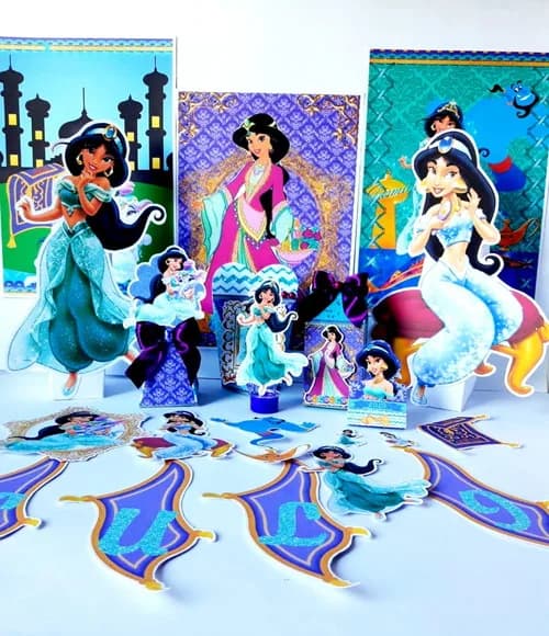 Kit 30 Lembrancinhas Jasmine e Alladim