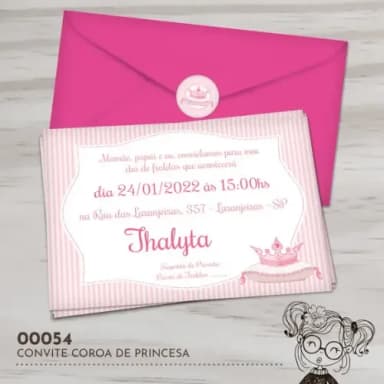 Convite Coroa de Princesa - 00054