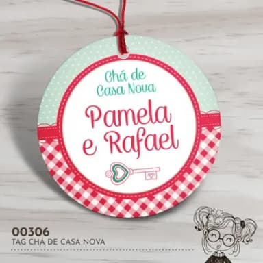 Tag Redonda Chá de Casa Nova - 00306