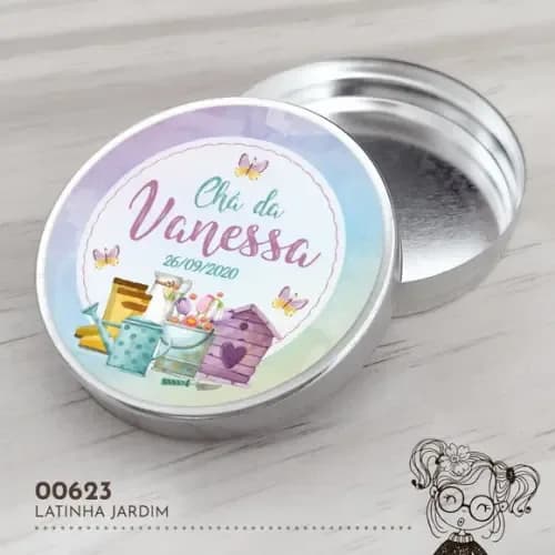 Latinha Adesivada Jardim - 00623
