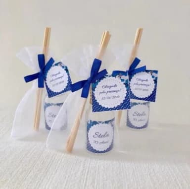 Lembrança aniversário Aromatizador azul royal