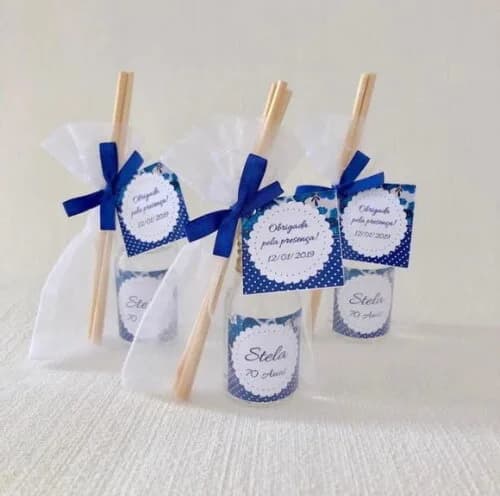 Lembrança aniversário Aromatizador azul royal