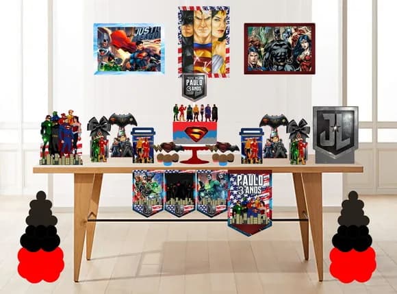 Kit 45 Lembrancinhas Liga da Justiça
