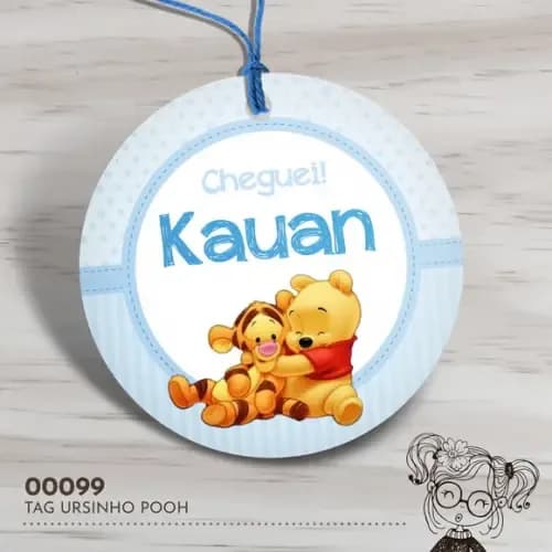 Tag Redonda Ursinho Pooh - 00099
