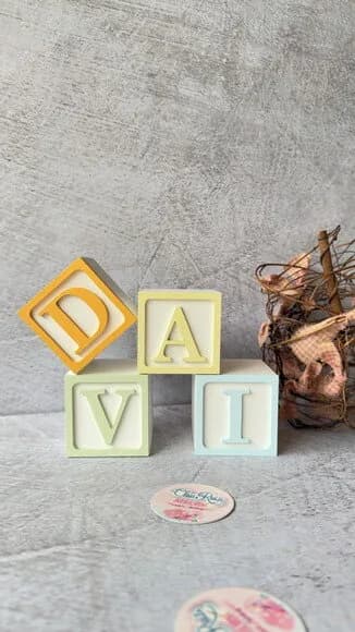 Tons Pastel Cubos Personalizados 6x6cm Decoração Bebê