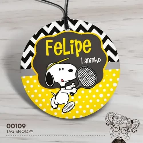 Tag Redonda Snoopy - 00109