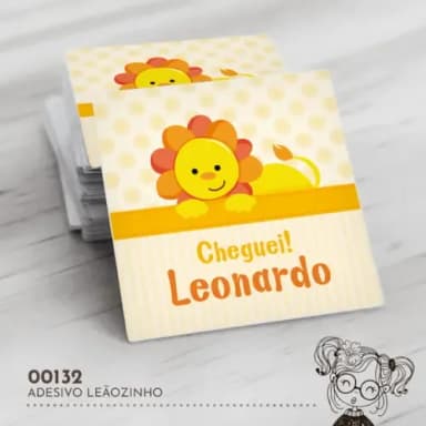 Adesivo Quadrado Leoãzinho - 00132