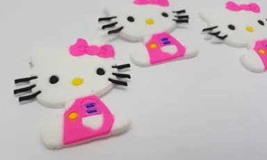 Aplique da Hello Kitty Emborrachado de 4,8cm