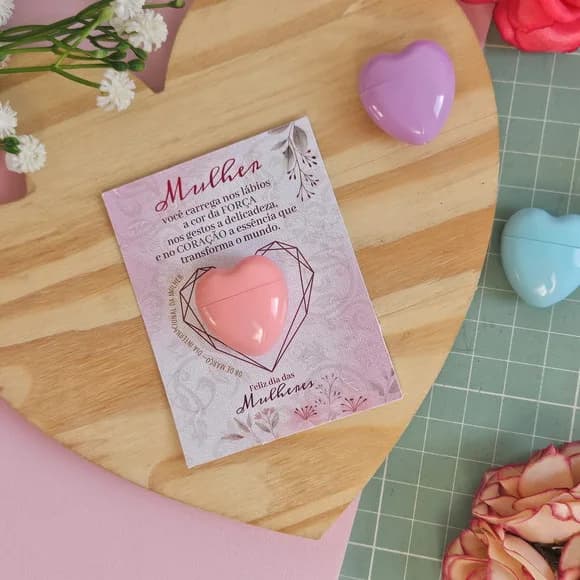 Card com Mini Sabonete Coração