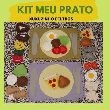 Kit Meu Prato em feltro