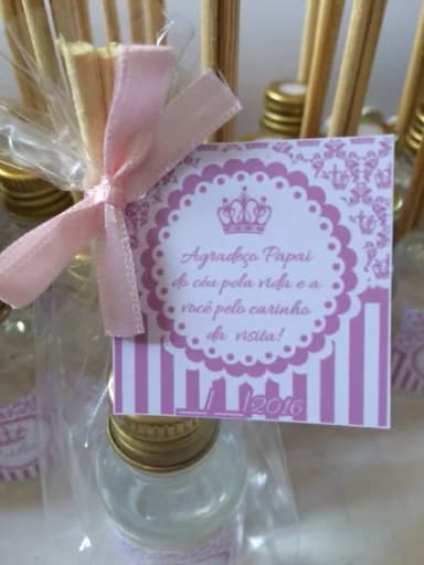 Lembrancinha Maternidade Mini Aromatizador Coroa Rosa