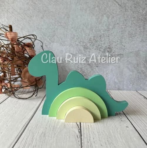 Dinossauro -arco Íris de Mesa - Decoração Bebê