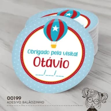 Adesivo Redondo Balãozinho - 00199