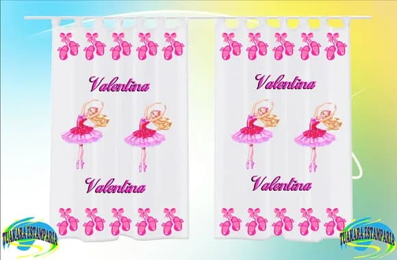 Cortina Personalizada Barbie Bailarina