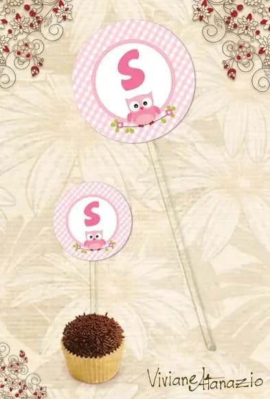 Topper Corujinha - 00066