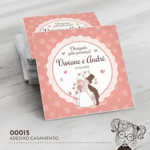 Adesivo Quadrado Casamento - 00015