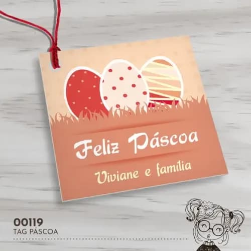 Tag Quadrada Páscoa - 00119