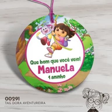 Tag Redonda Dora Aventureira - 00291