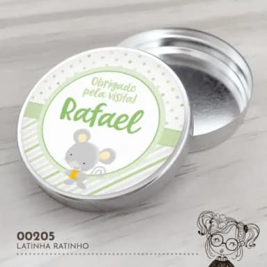 Latinha Adesivada Ratinho - 00205