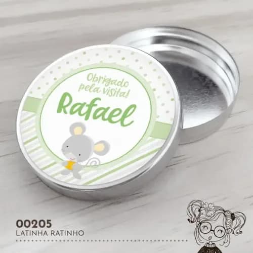 Latinha Adesivada Ratinho - 00205