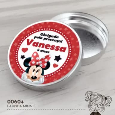 Latinha Adesivada Minnie - 00604